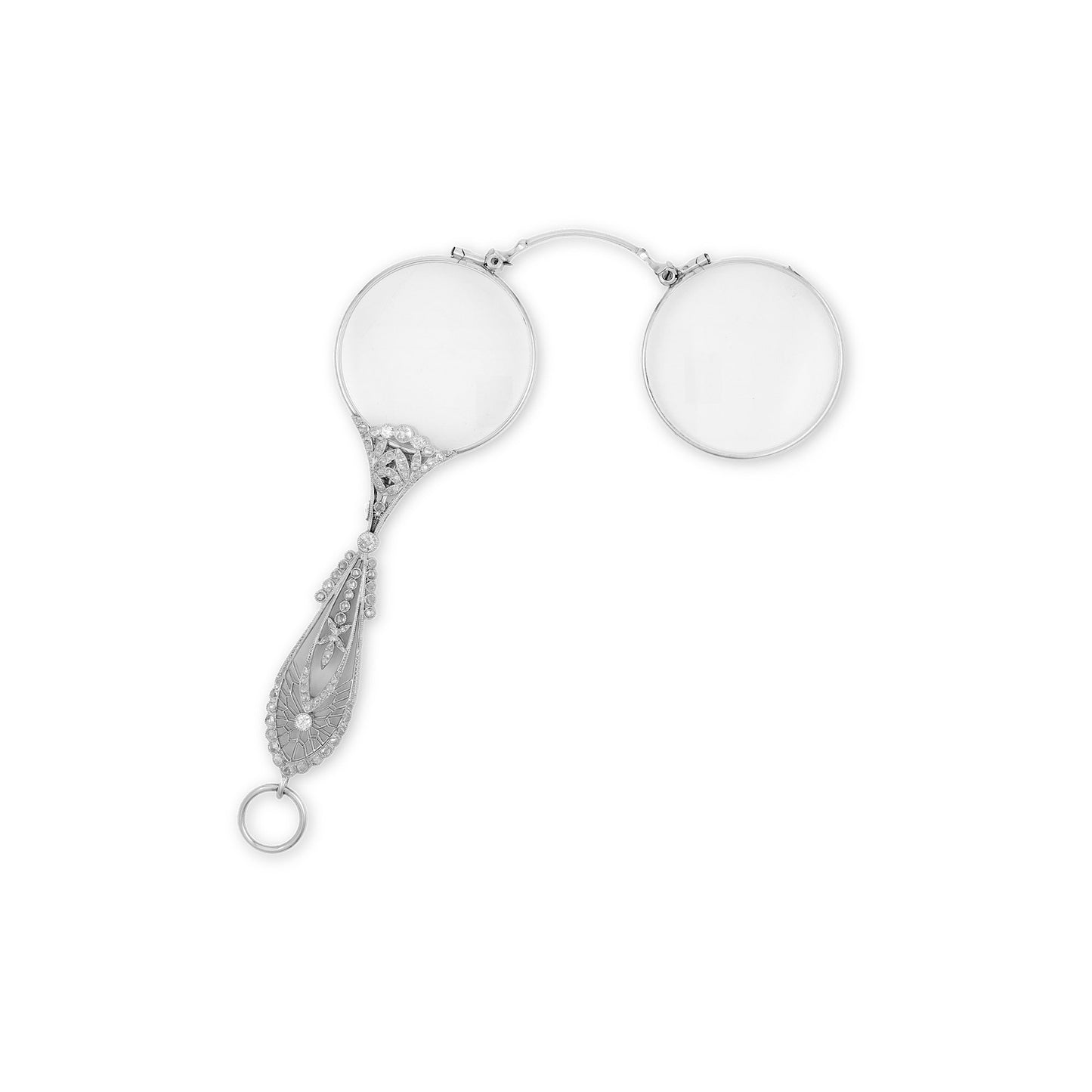 Antique Edwardian Platinum Lorgnette