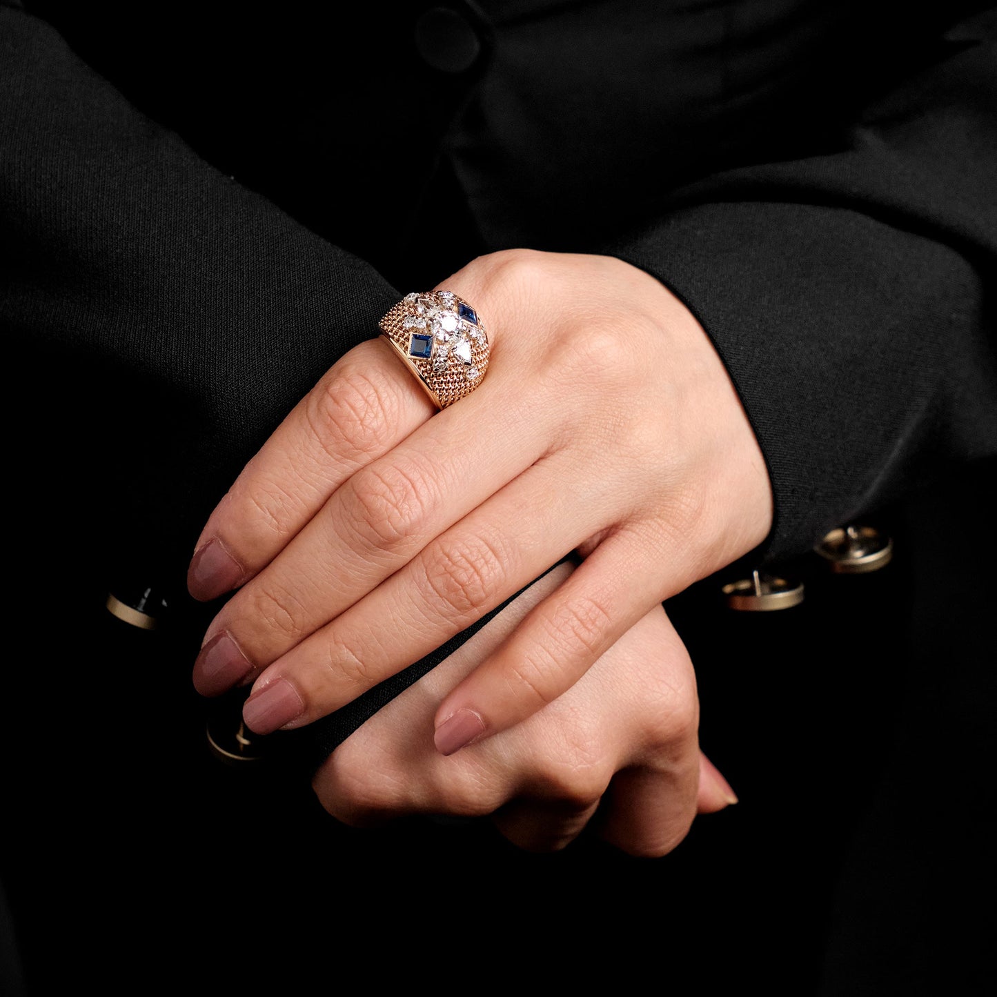 Vintage Diamond and Sapphire Ring