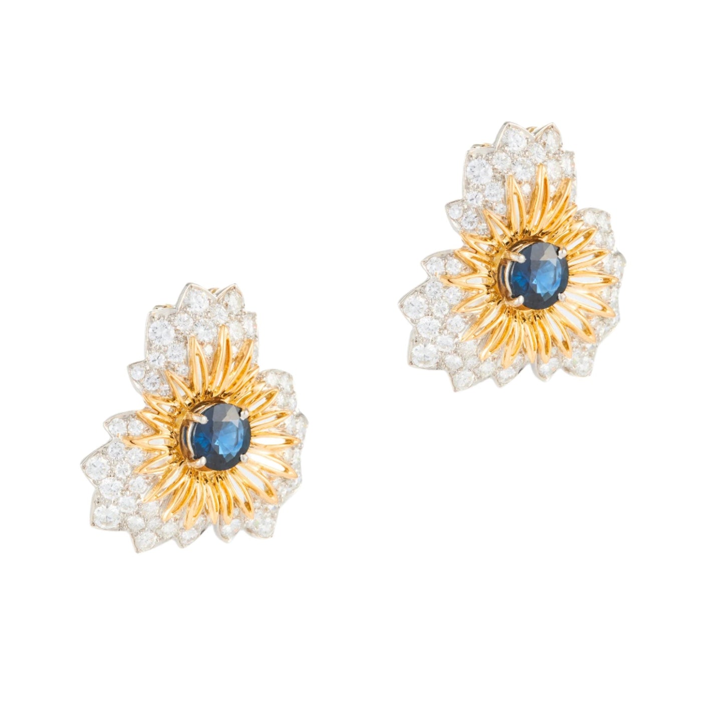 Vintage French Sapphire Earrings