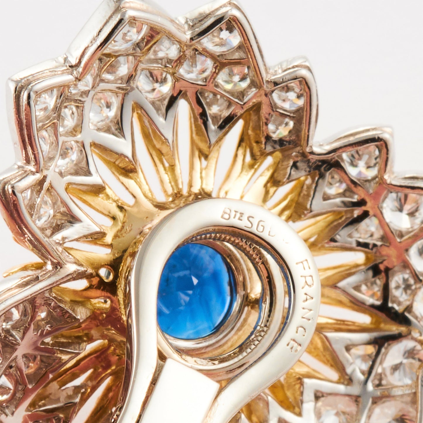 Vintage French Sapphire Earrings