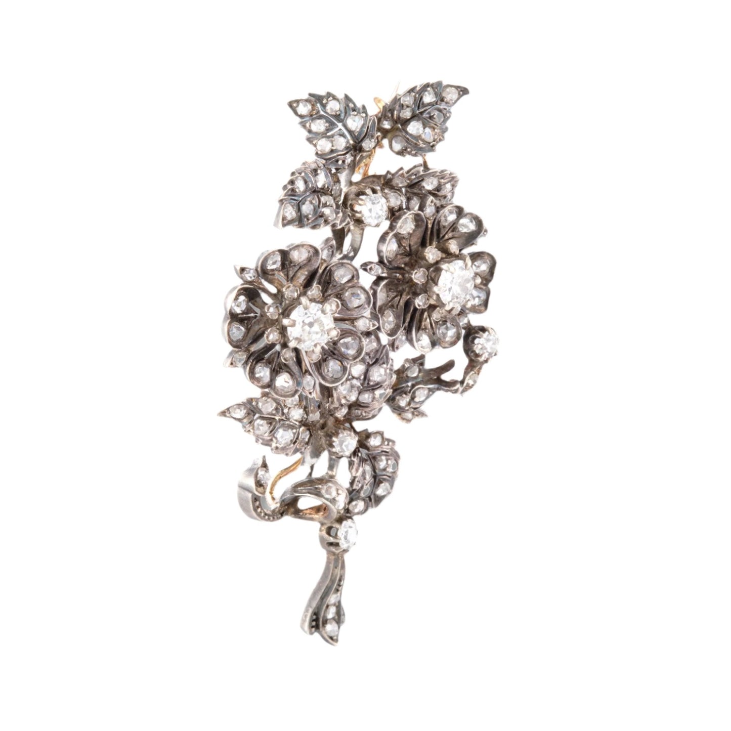 Antique French Flower Brooch