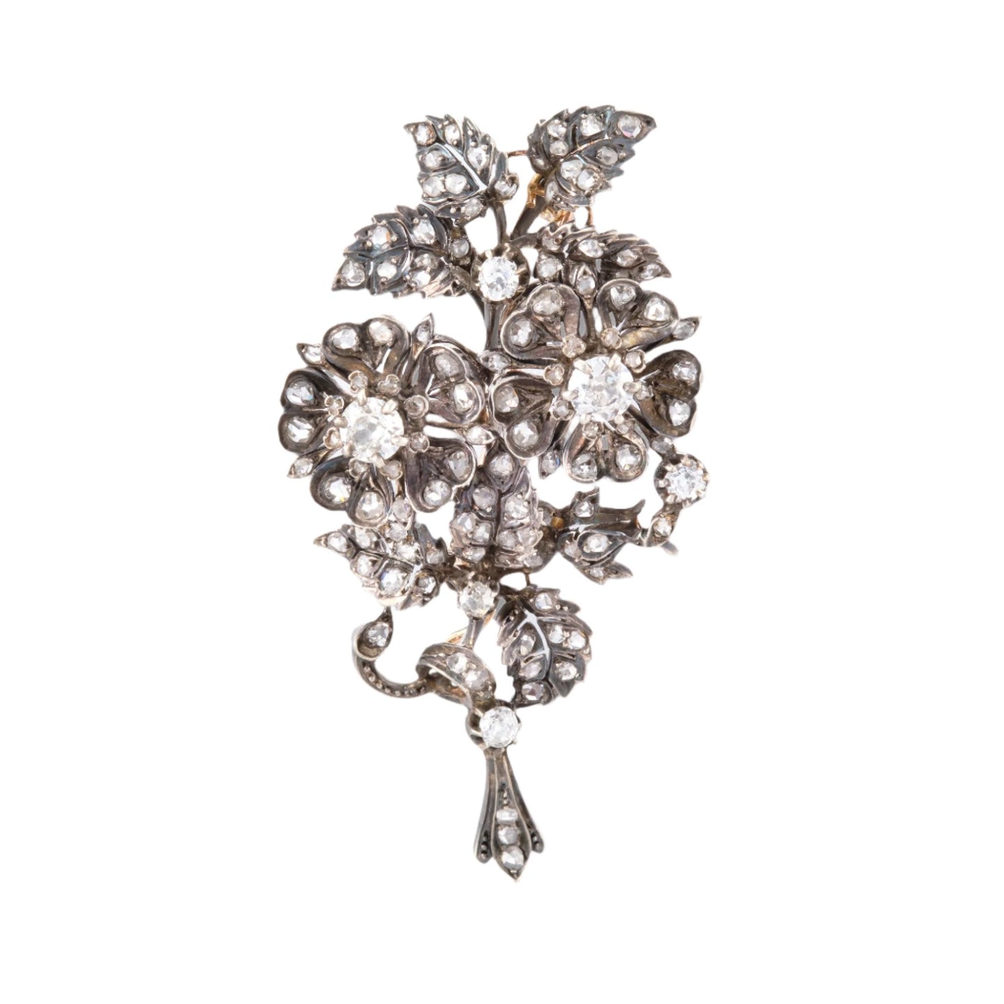Antique French Flower Brooch