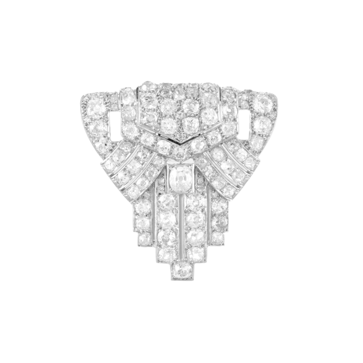 Antique French Art Déco Diamond Brooch