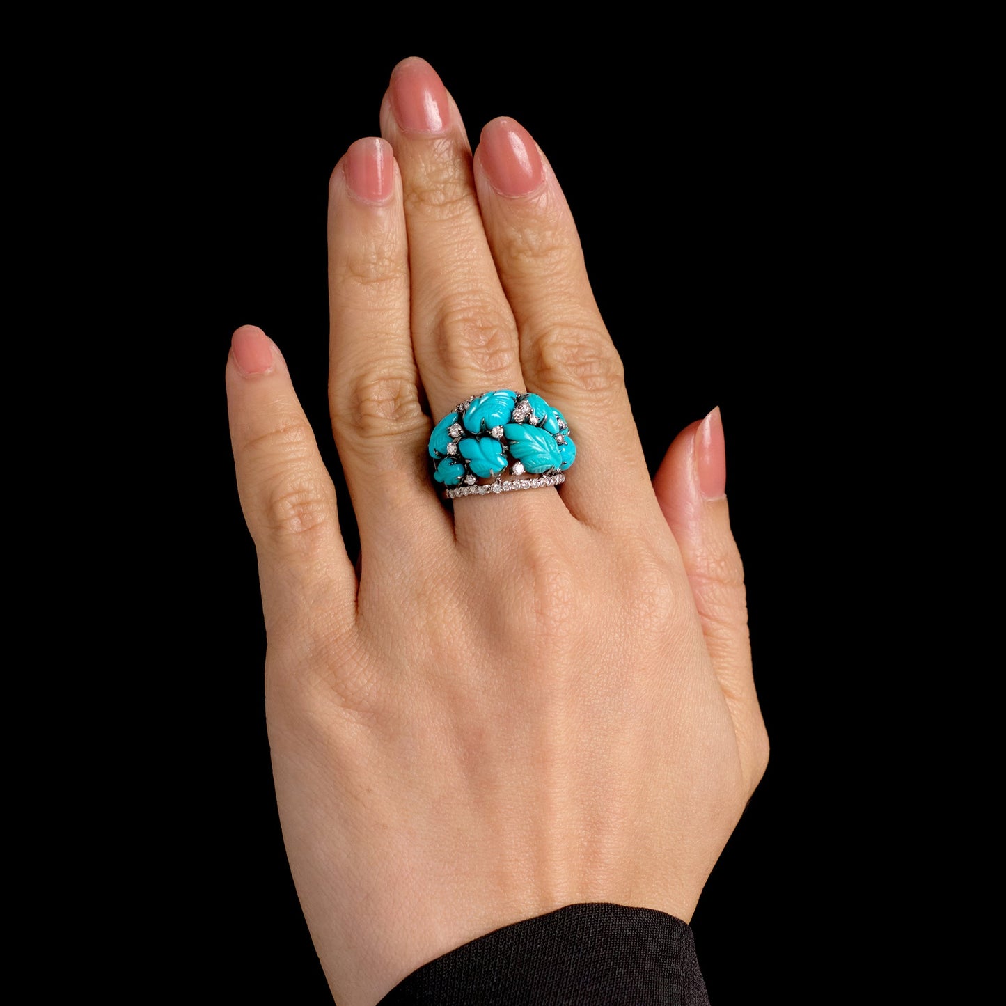 Vintage Carved Turquoise Ring