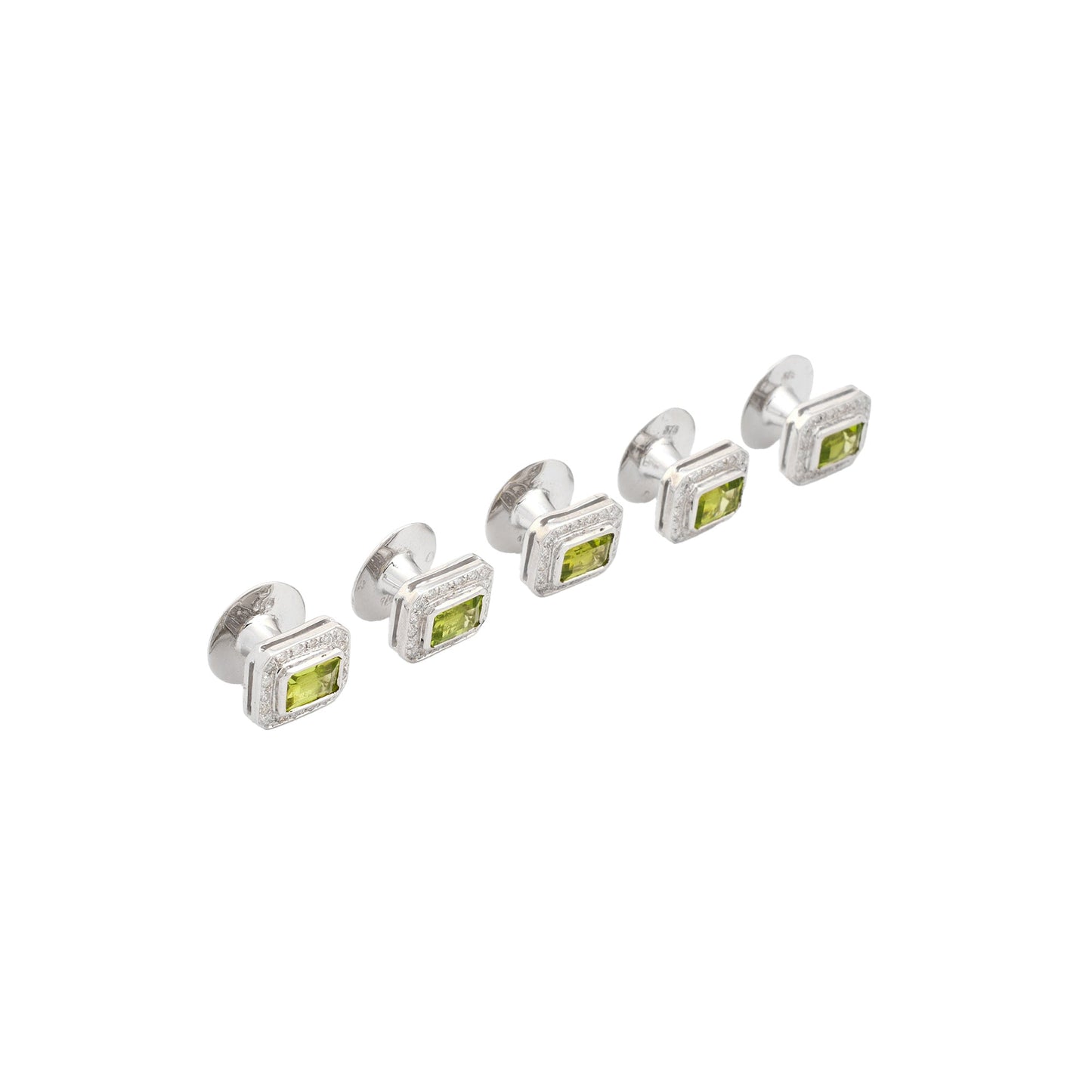 Vintage Peridot Shirt Studs