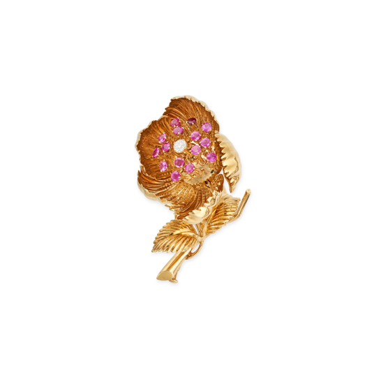 Vintage āEn tremblantā Flower Brooch