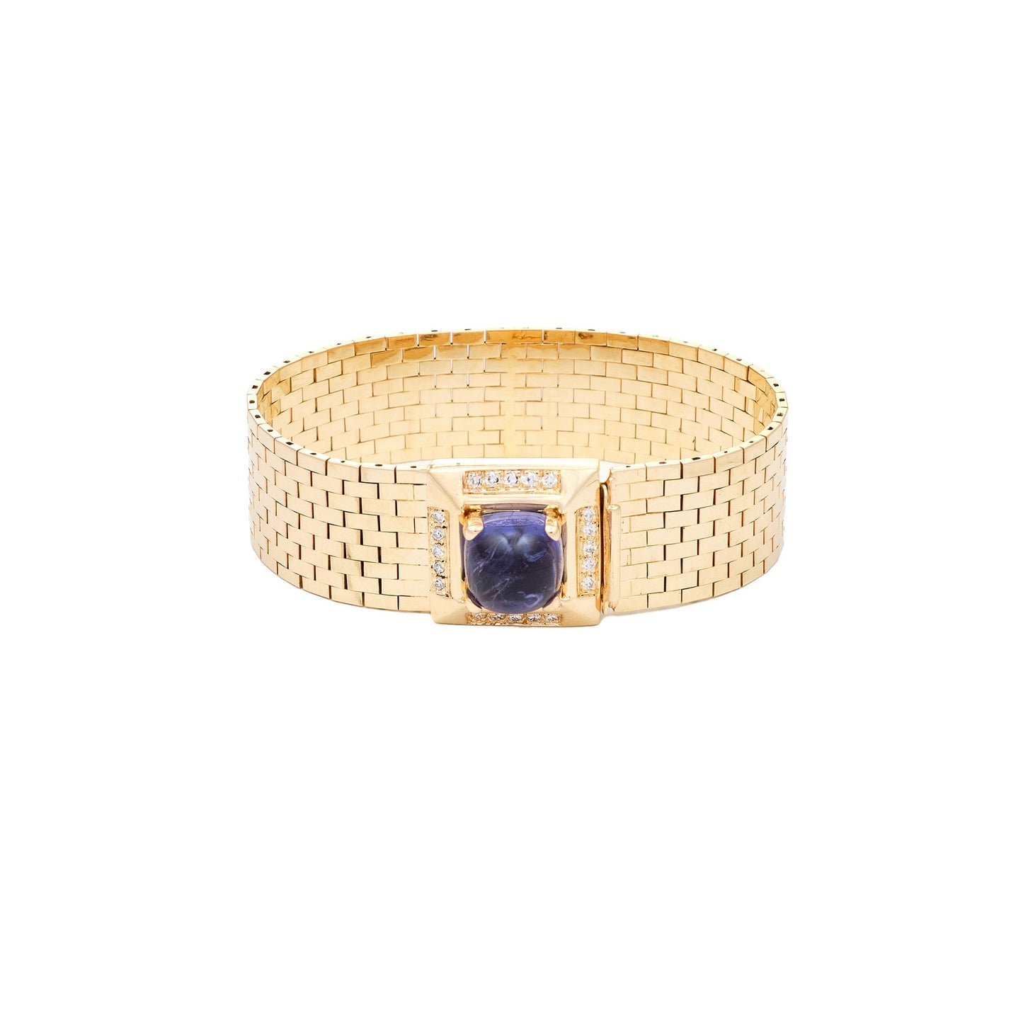 Vintage Iolite and Diamond Bracelet