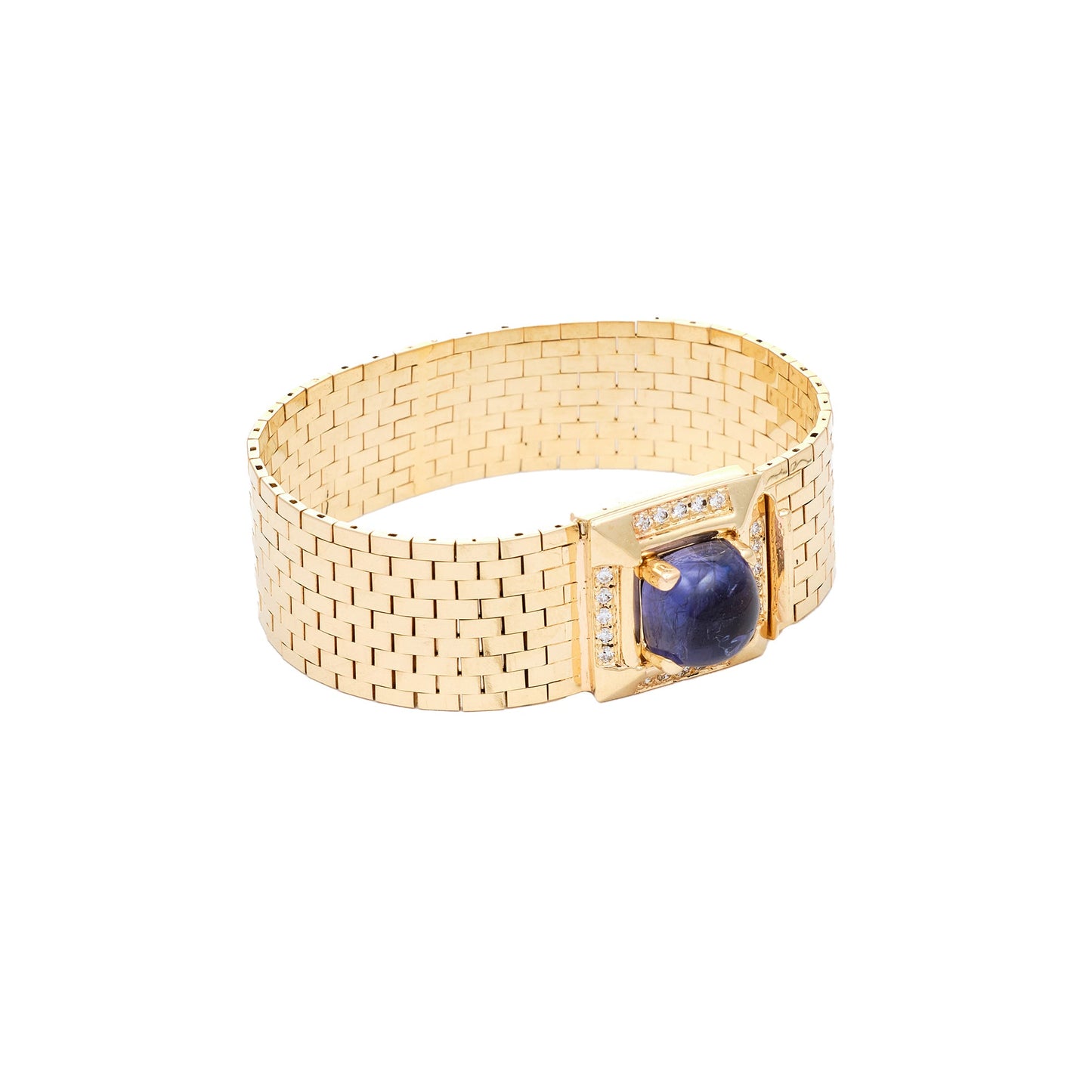 Vintage Iolite and Diamond Bracelet