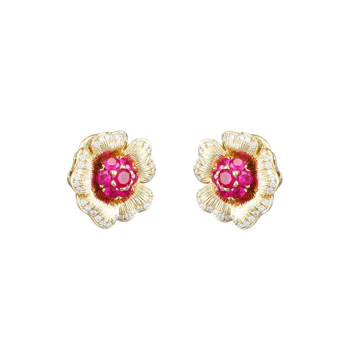 Vintage Pink Sapphire Earrings