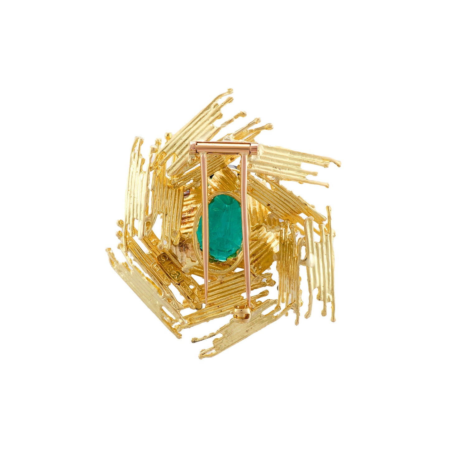 George Weil Tourmaline & Diamond Brooch
