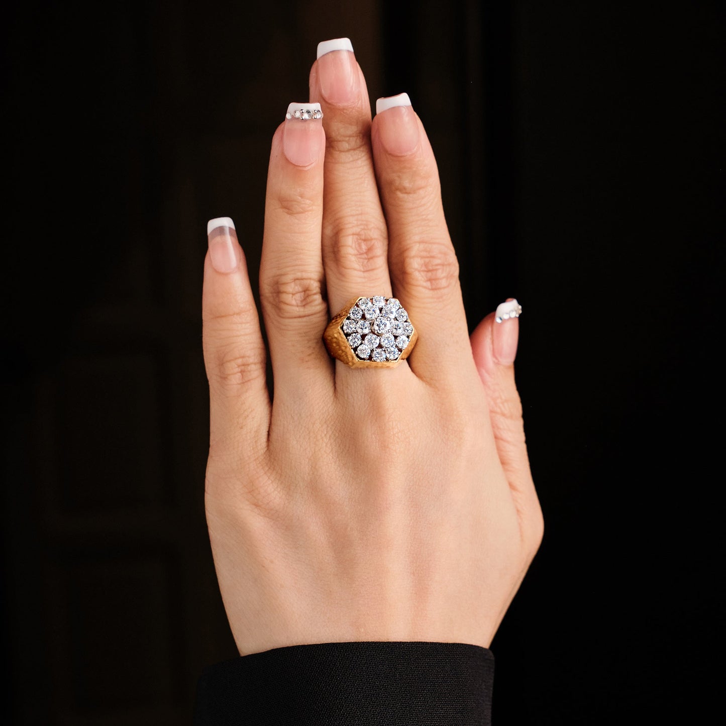 Vintage Geometric Diamond Ring