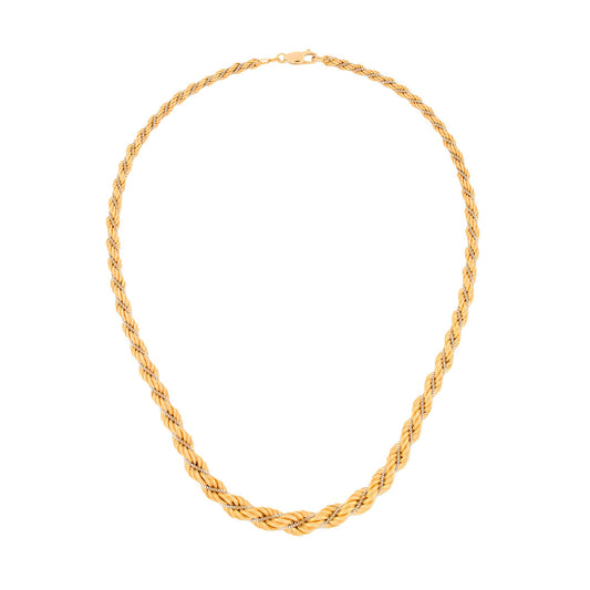 British 18 Kt Gold Rope Chain
