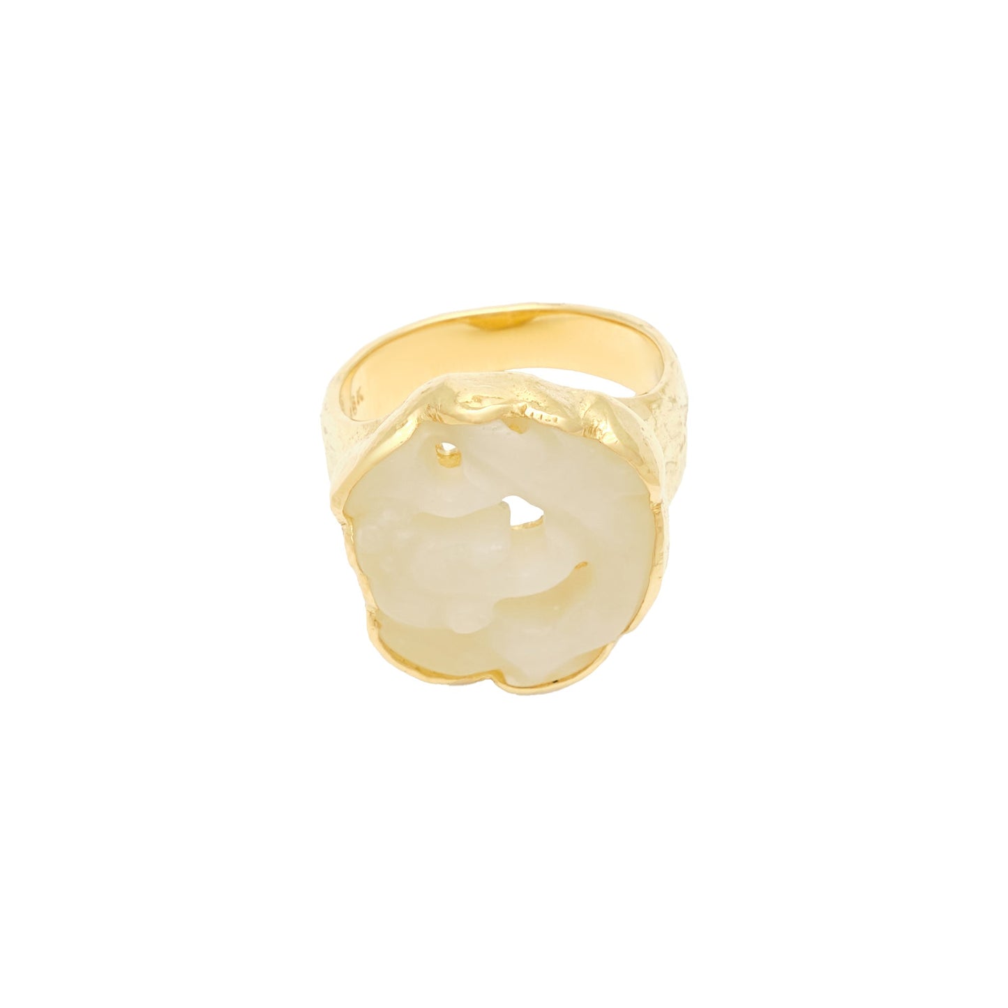 Ed Wiener White Jade Ring
