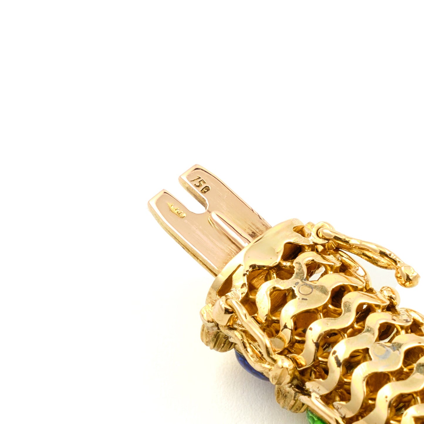 Vintage Enamel and Diamond Bracelet