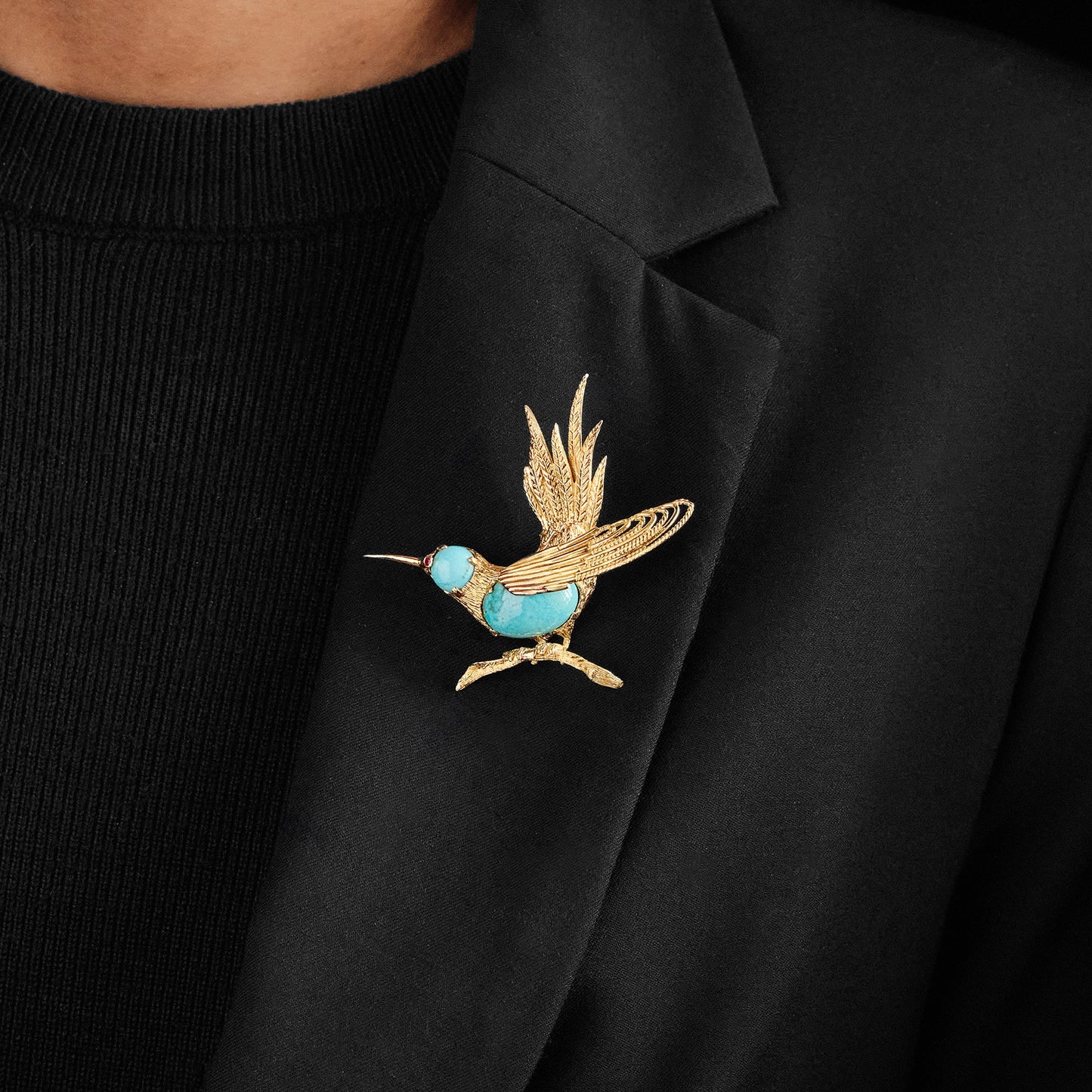 Vintage Hummingbird Brooch