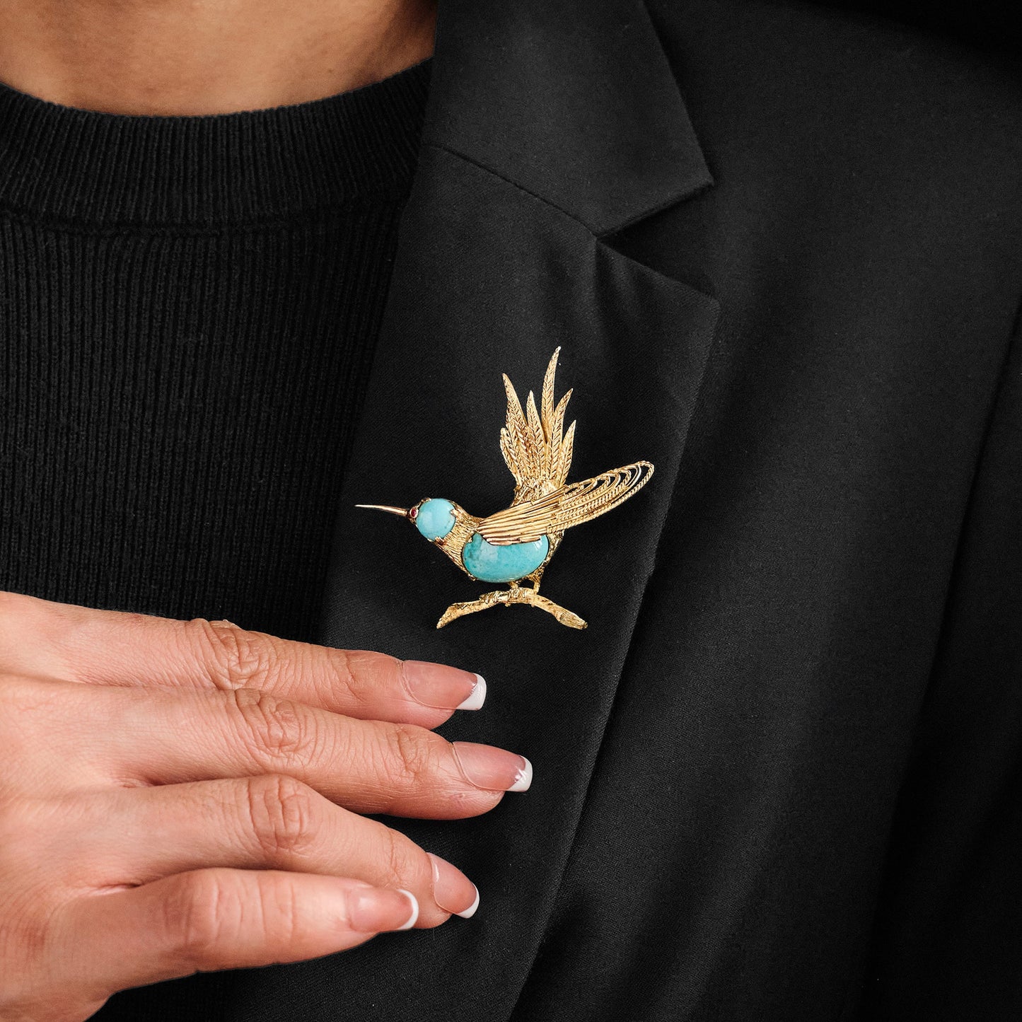 Vintage Hummingbird Brooch
