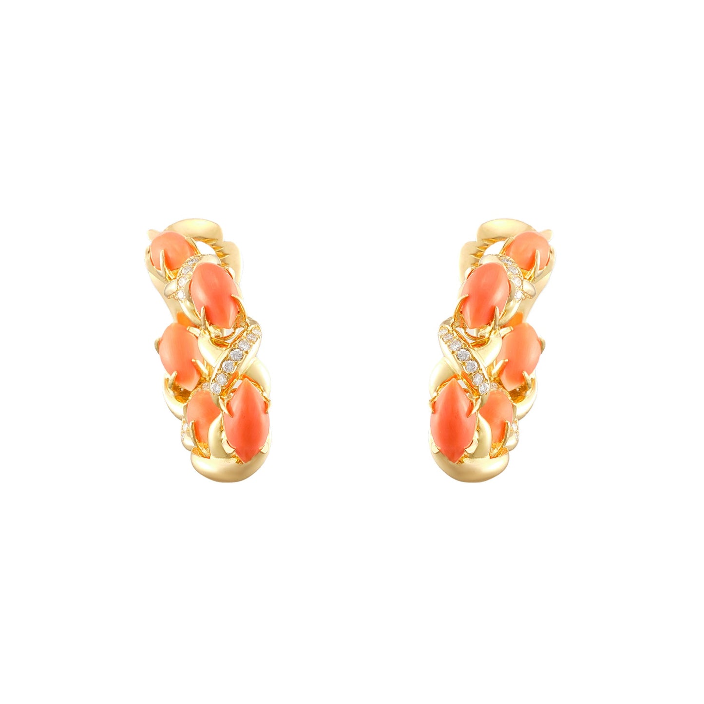 Fred Coral Earrings