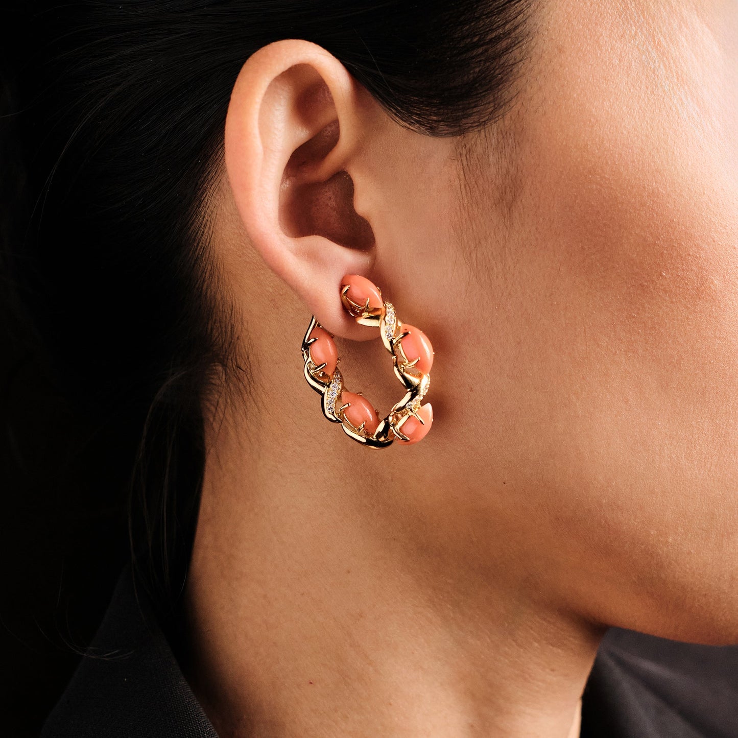 Fred Coral Earrings