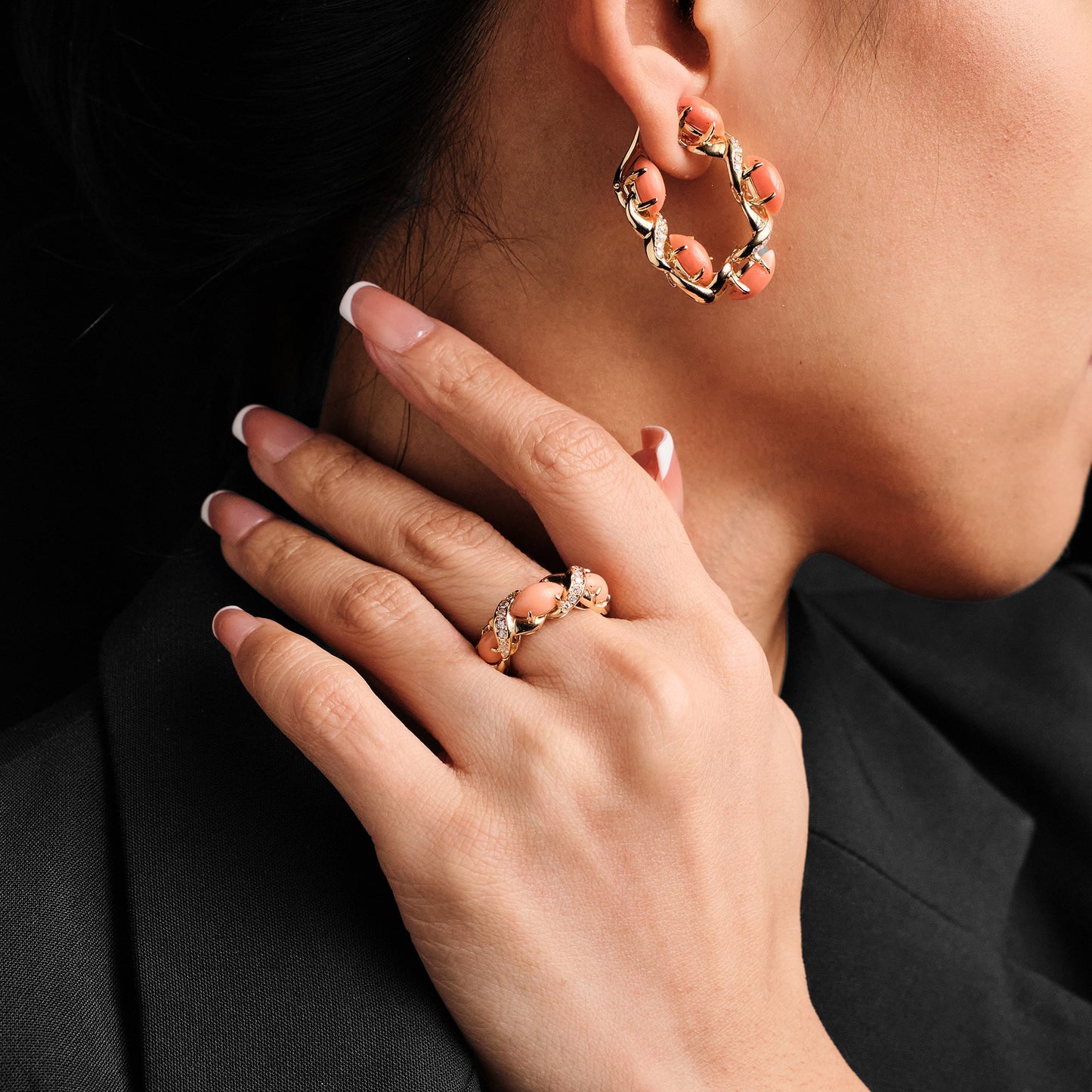 Fred Coral Earrings