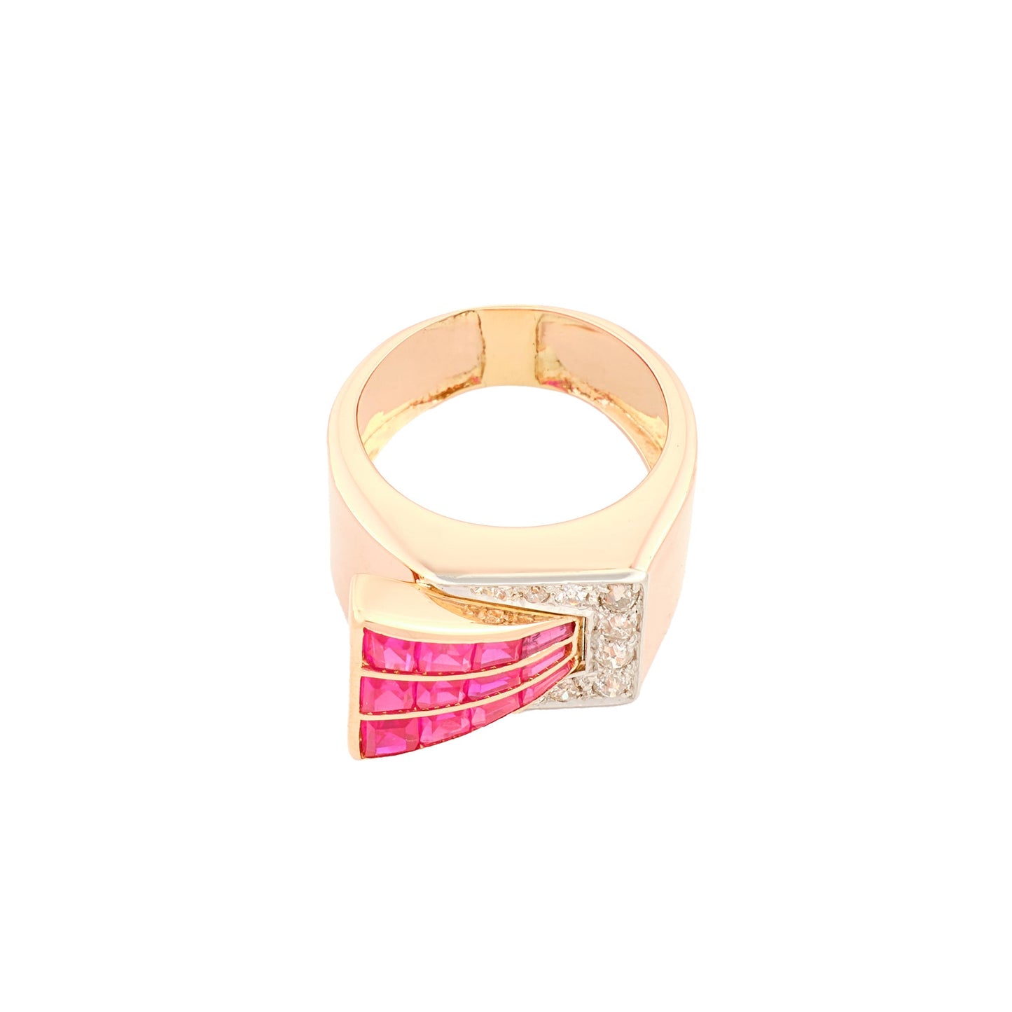 Vintage Tank Ruby Ring