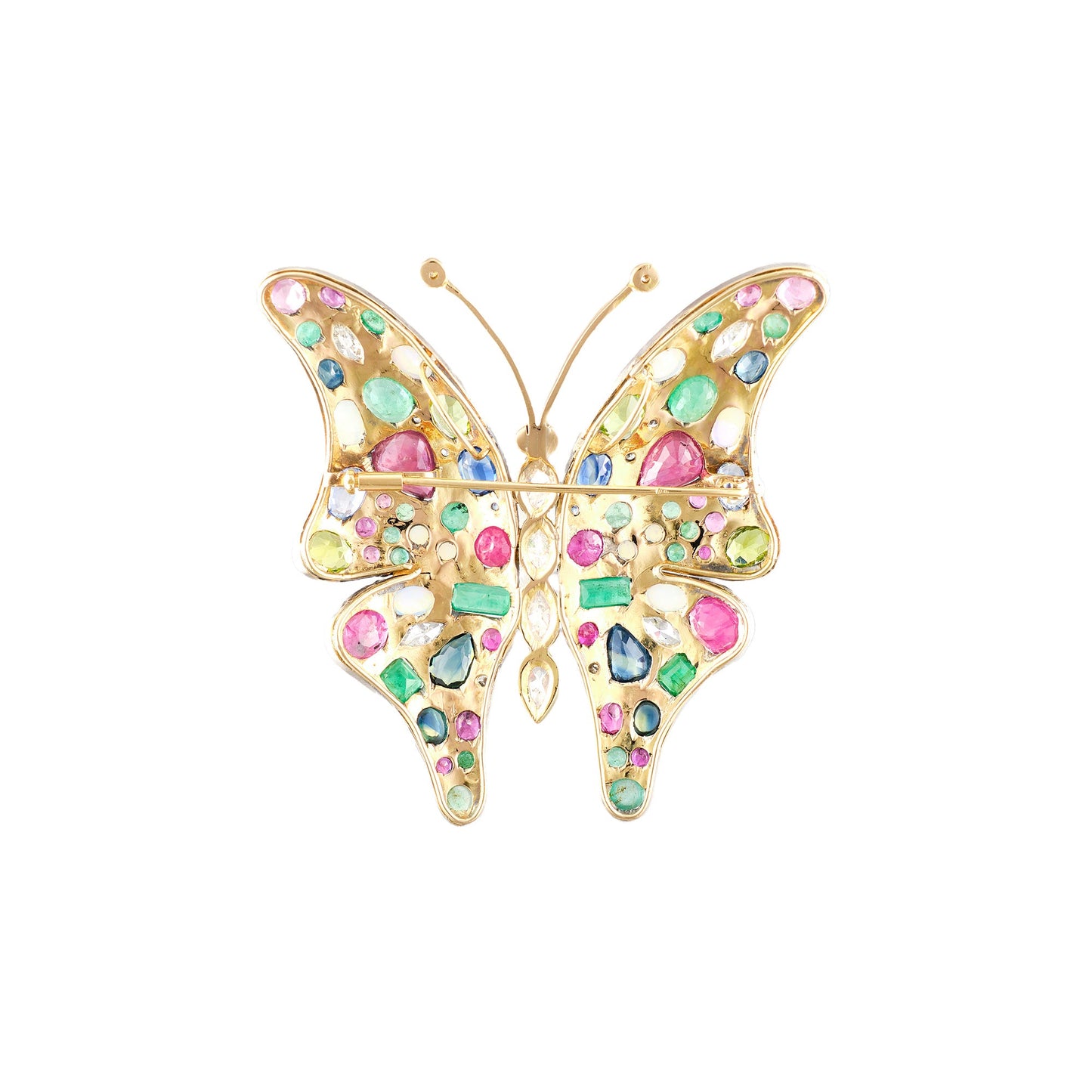 Vintage Multigem Butterfly Brooch