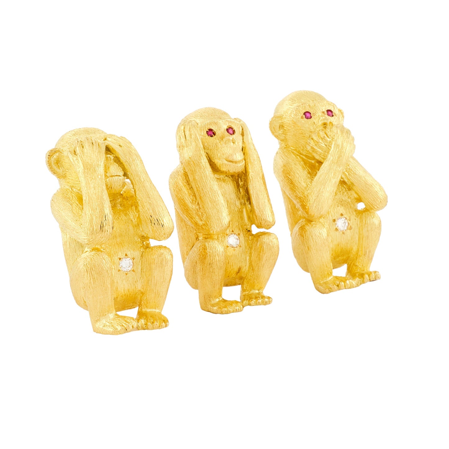 Vintage Three-Monkey Brooch