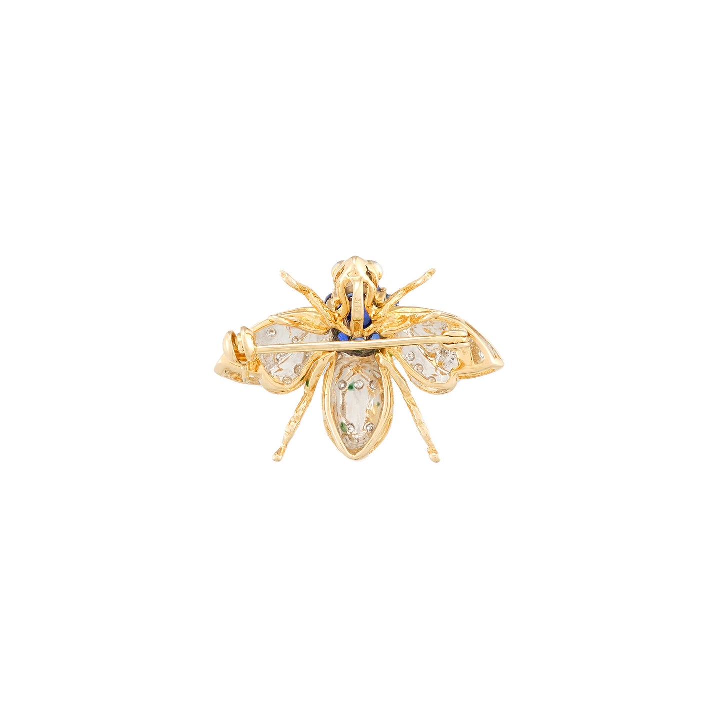 Vintage Bumblebee Sapphire Brooch