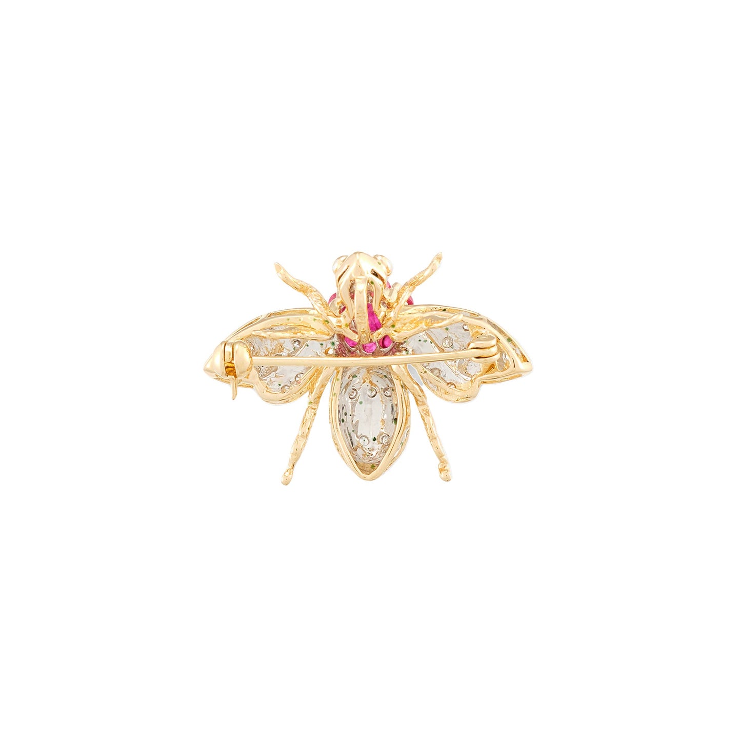 Vintage Bumblebee Ruby Brooch