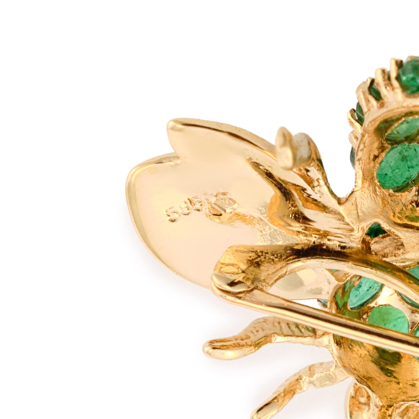 Vintage Bumblebee Emerald Brooch