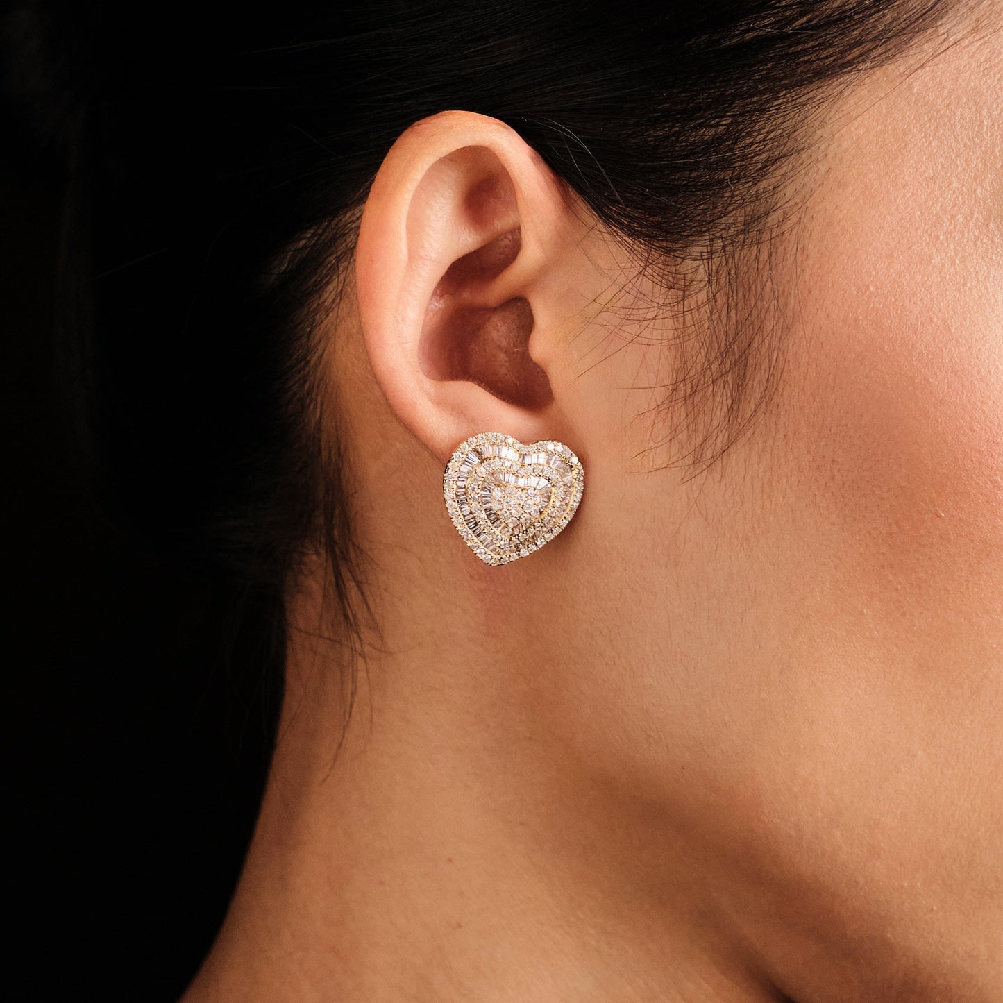 Vintage Heart-Shaped Earrings