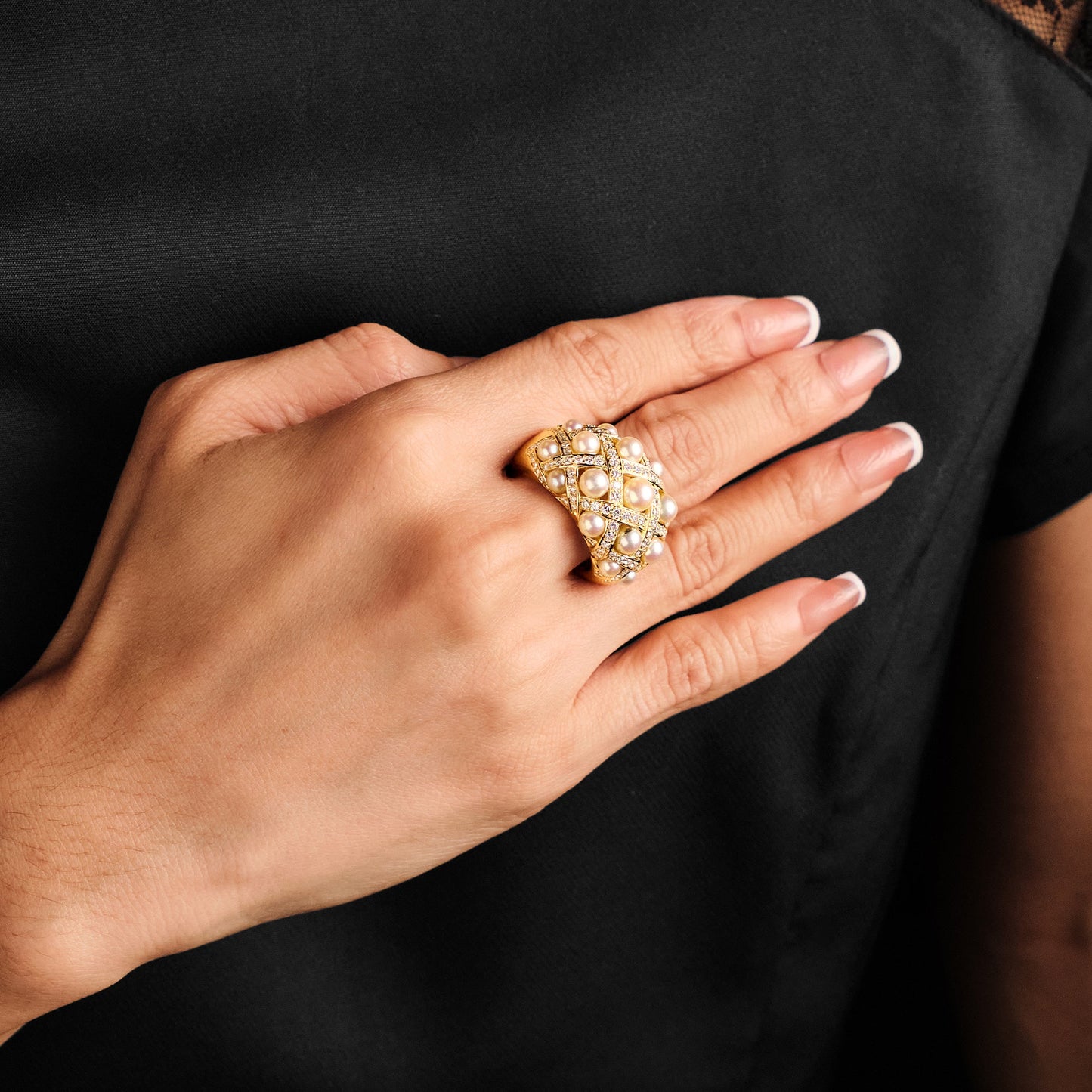 Chanel ‘Matelassée’ Baroque Ring