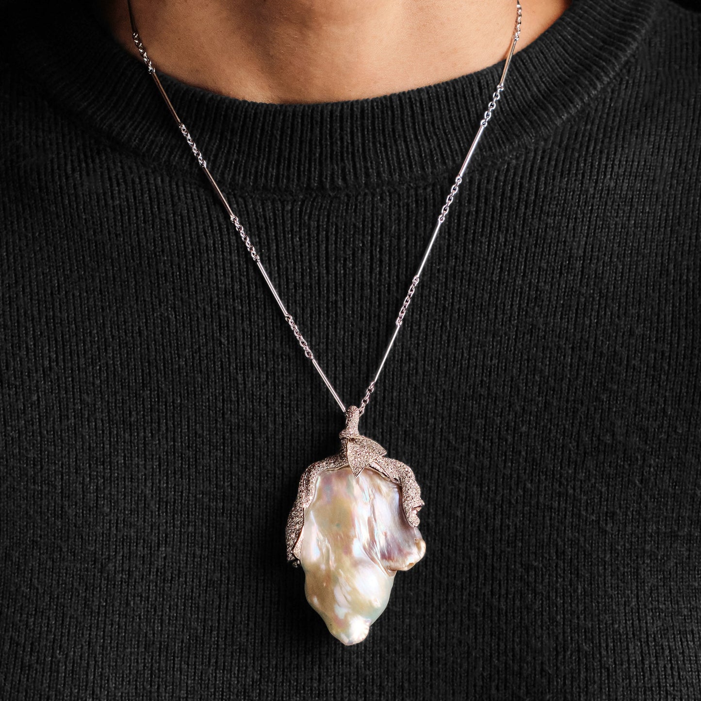 Andre Marcha Baroque Pearl Pendant