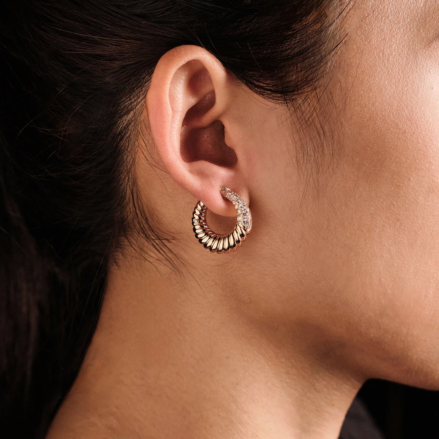 Van Cleef & Arpels Twisted Hoop Earrings
