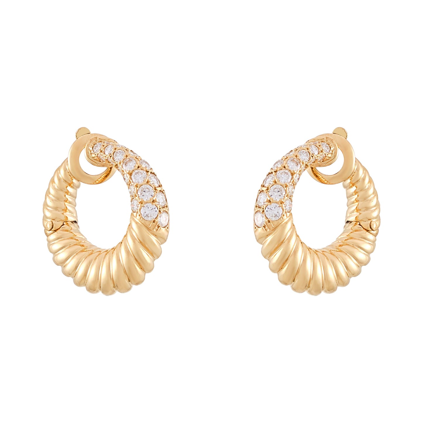 Van Cleef & Arpels Twisted Hoop Earrings