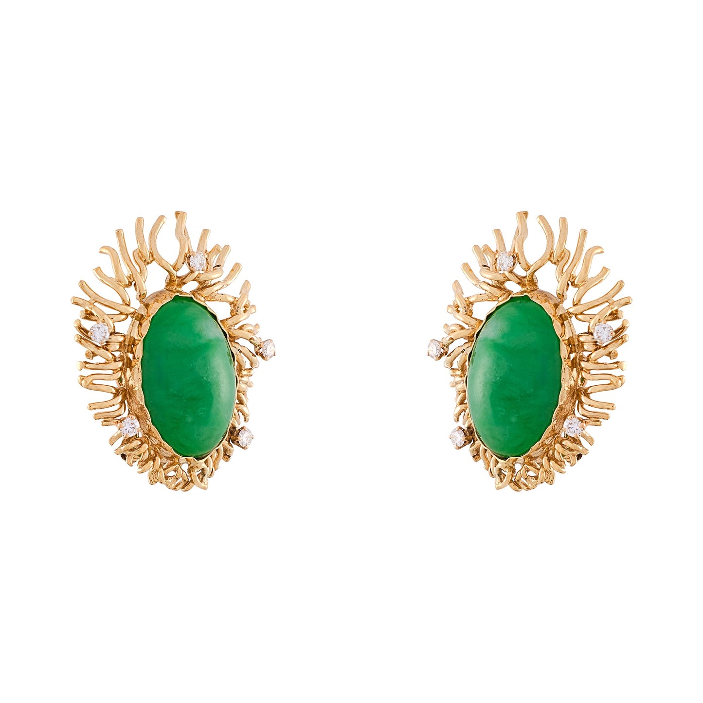 Vintage French Jade Earrings