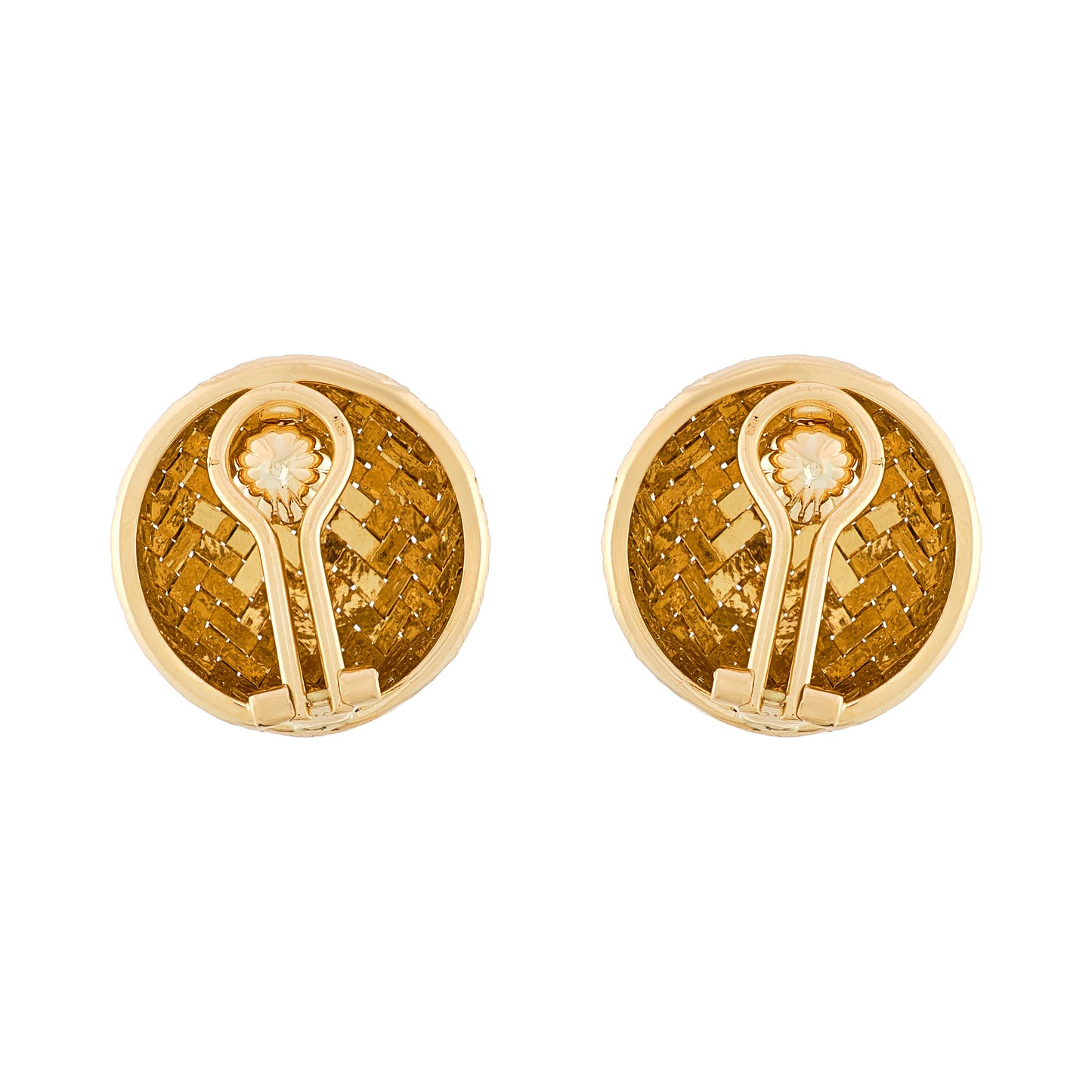 Garrard Basket Weave Design Earrings