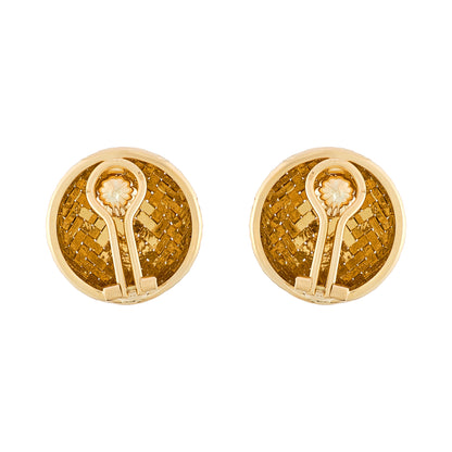 Garrard Basket Weave Design Earrings