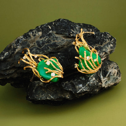 William Fisher Chrysoprase Earrings
