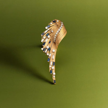 Vintage French Wing Brooch
