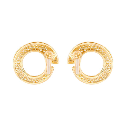 Vintage French "Volutes" Diamond Earrings
