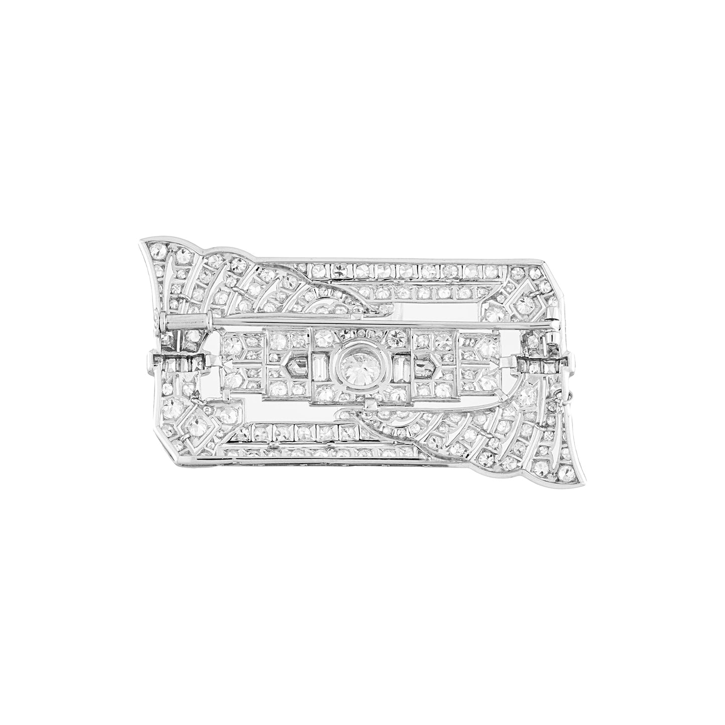 Art Deco "Plaque" Diamond Brooch