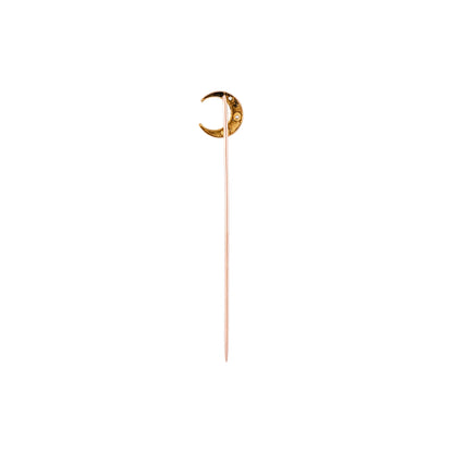 Antique Gold Crescent Stick Pin