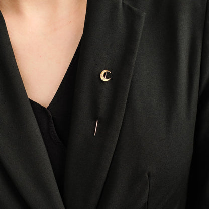 Antique Gold Crescent Stick Pin
