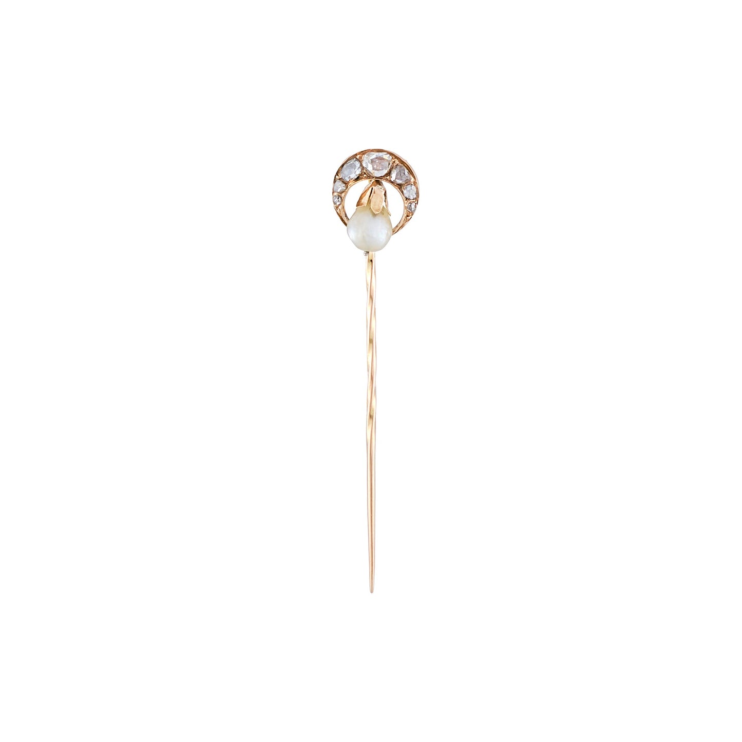Antique Crescent Pearl Stick Pin