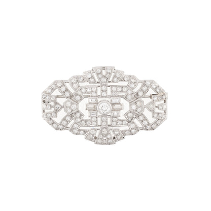 Art Deco Diamond Brooch