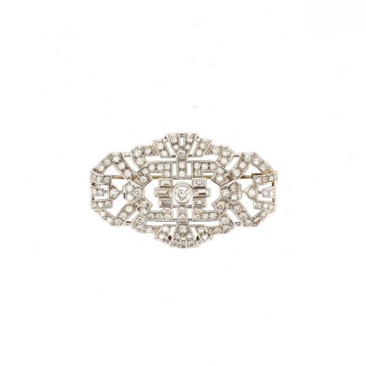 Art Deco Diamond Brooch