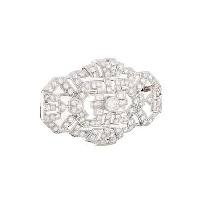 Art Deco Diamond Brooch