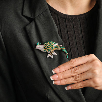 Retzignac Gripoix Bird Brooch
