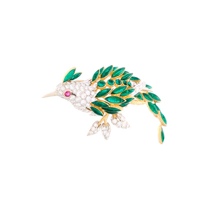 Retzignac Gripoix Bird Brooch