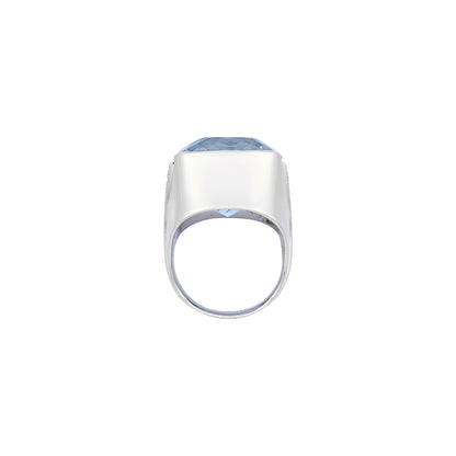 Aquamarine Diamond Ring